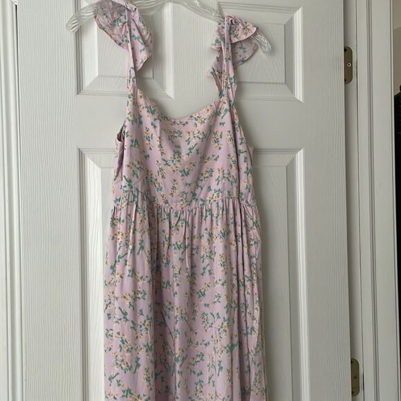 NWT Sokie Collective The Summer Flutter Dress in Lavender Yellow Floral Small‎ - Picture 2 of 2